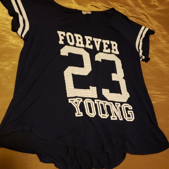 Free Kisses Tops - Forever Young Football Style T-shirt